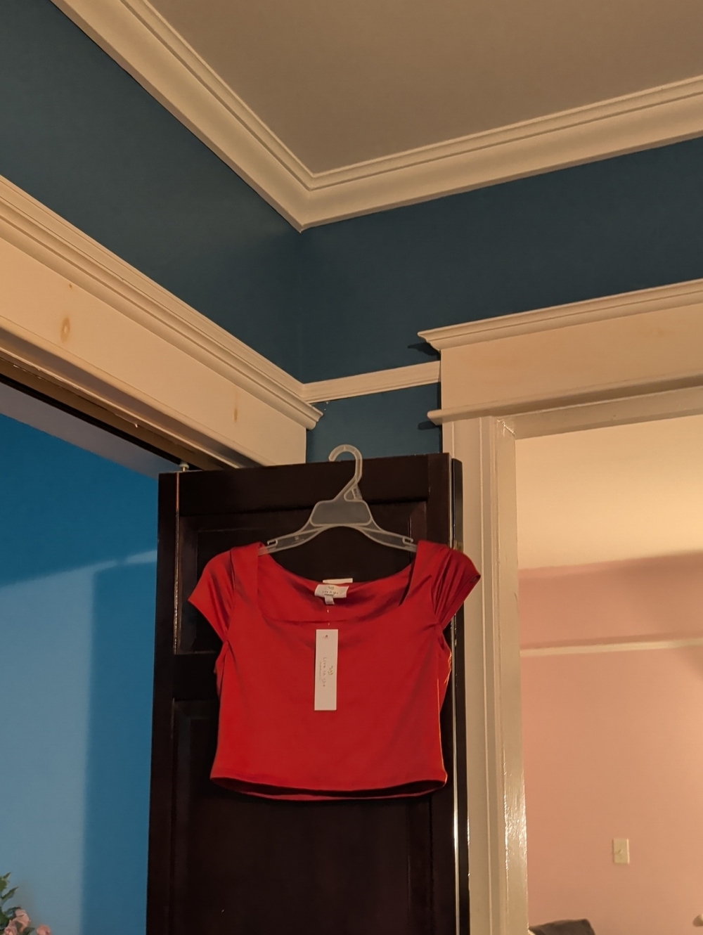 Women’s Orange/Red Scoop Neck Crop Top